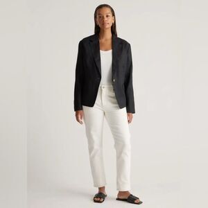 Quince 100% European Linen Structured Blazer Sz S